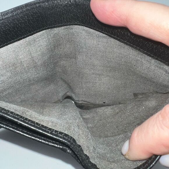 GUCCI VINTAGE GUCCISSIMA GOLD BUCKLE LEATHER GG CANVAS WALLET BIFOLD PURSE ITALY - Picture 8 of 16